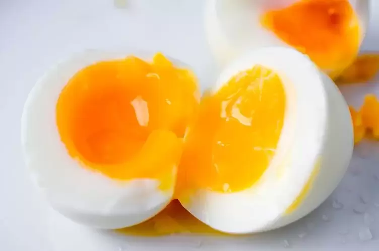 بيضة دجاج مسلوقة لاتباع نظام غذائي خال من الكربوهيدرات